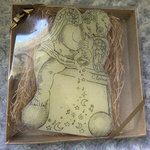 Vintage Art to Burn Angel Playing Music Candle by Cleonea